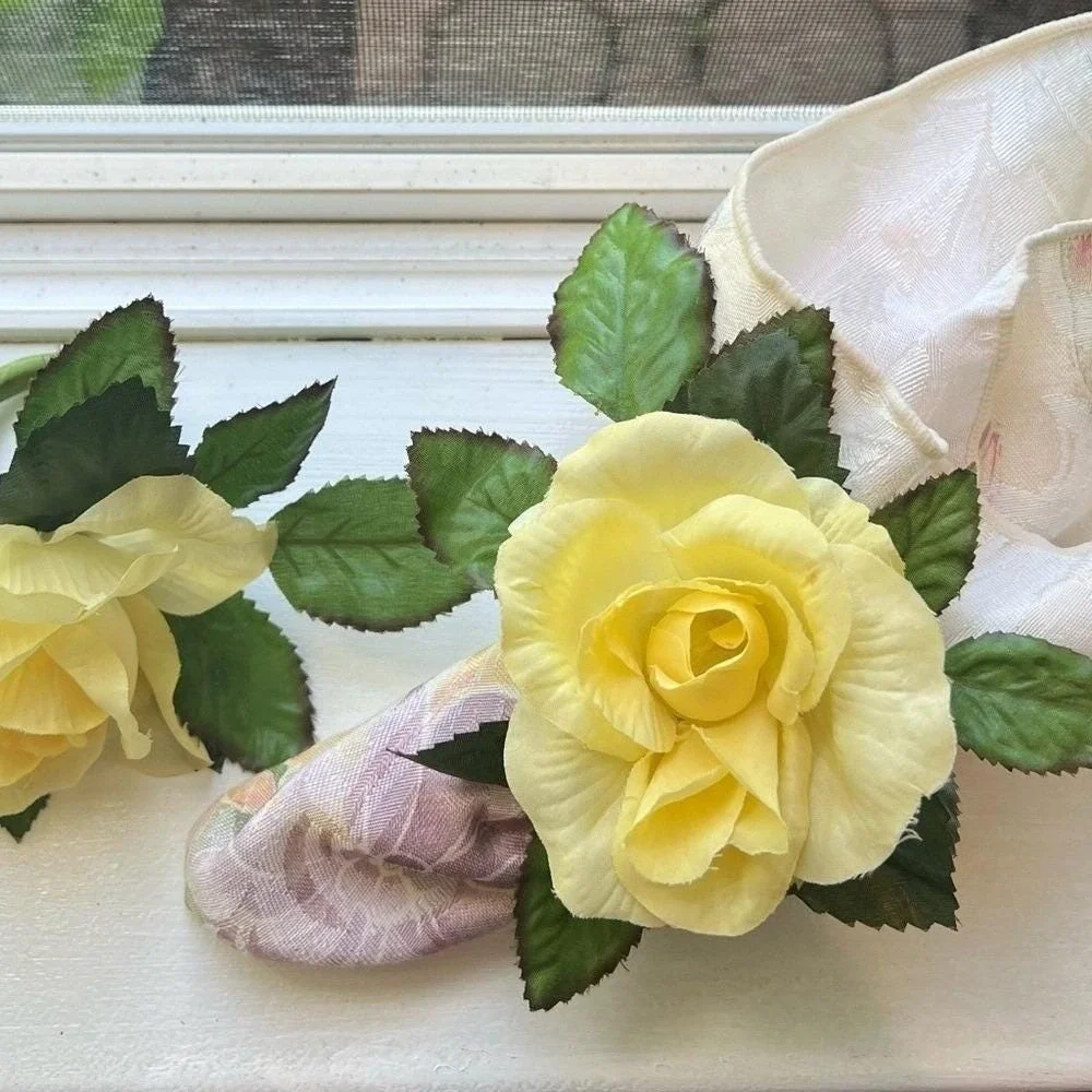 Vintage Rose Napkin Rings Set Of 6‎ Cottagecore Shabby Chic Floral Decor